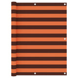 Vidaxl balkonscherm 120x400 cm oxford stof oranje en bruin