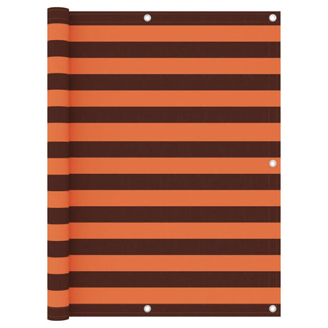 Vidaxl balkonscherm 120x400 cm oxford stof oranje en bruin