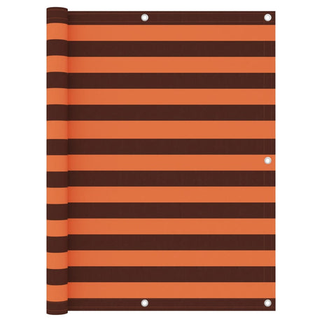 Vidaxl balkonscherm 125x500 cm oxford stof oranje en bruin