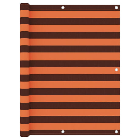 Vidaxl balkonscherm 125x500 cm oxford stof oranje en bruin