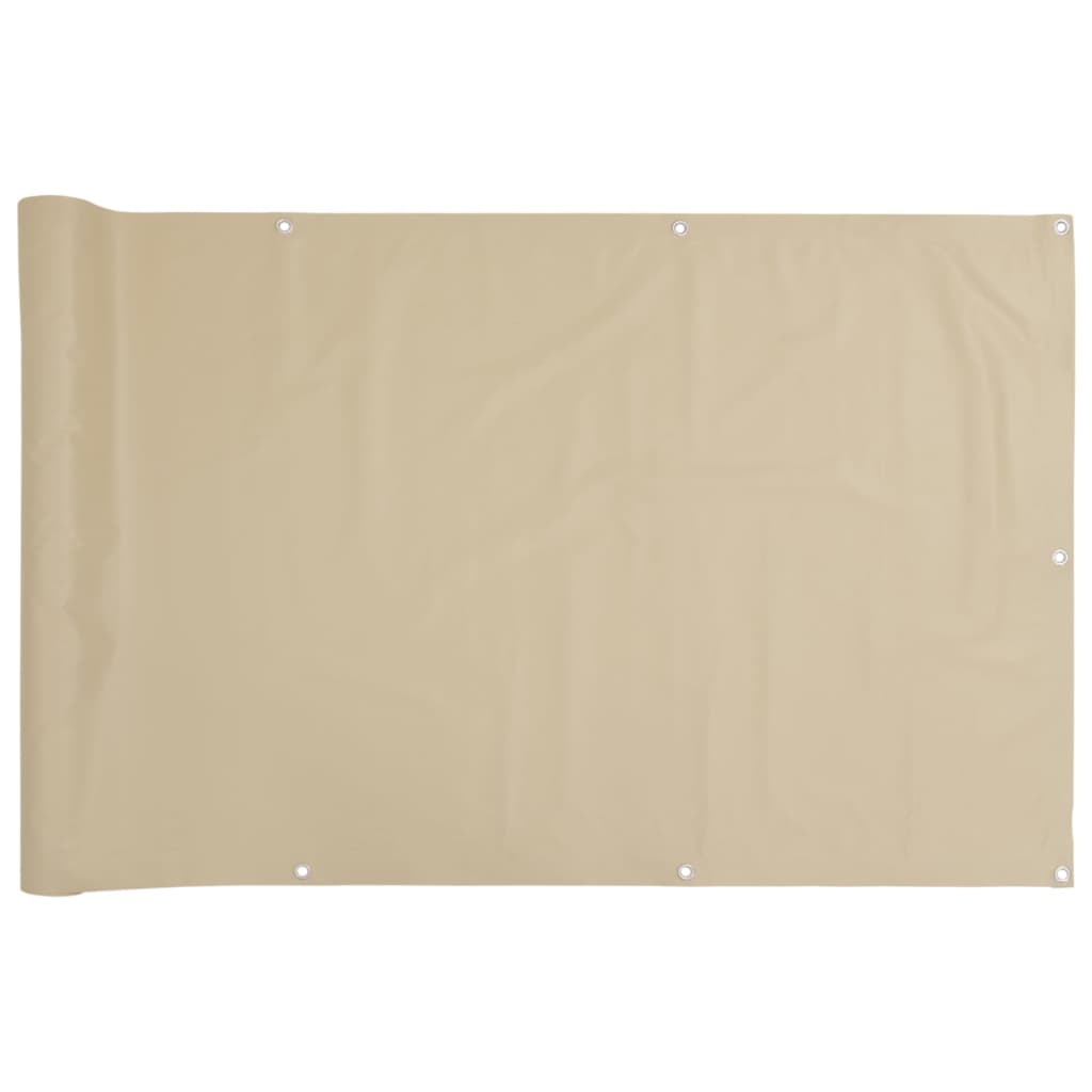 Vidaxl balkonskærm 75x300 cm Oxford stof beige