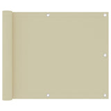 Vidaxl balkonscherm 75x300 cm oxford stof crème
