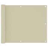 Vidaxl balkonscherm 75x500 cm oxford stof crème