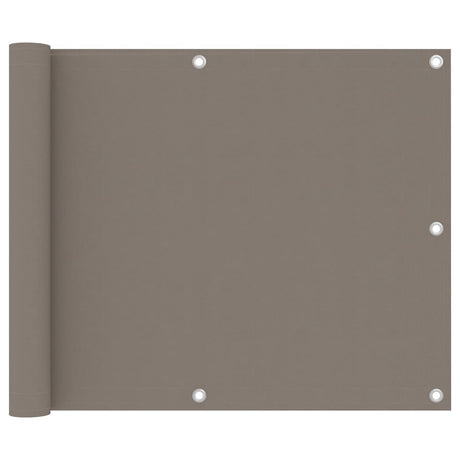 Vidaxl balkonscherm 75x500 cm oxford stof taupe