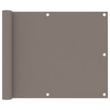 Vidaxl balkonscherm 75x600 cm oxford stof taupe