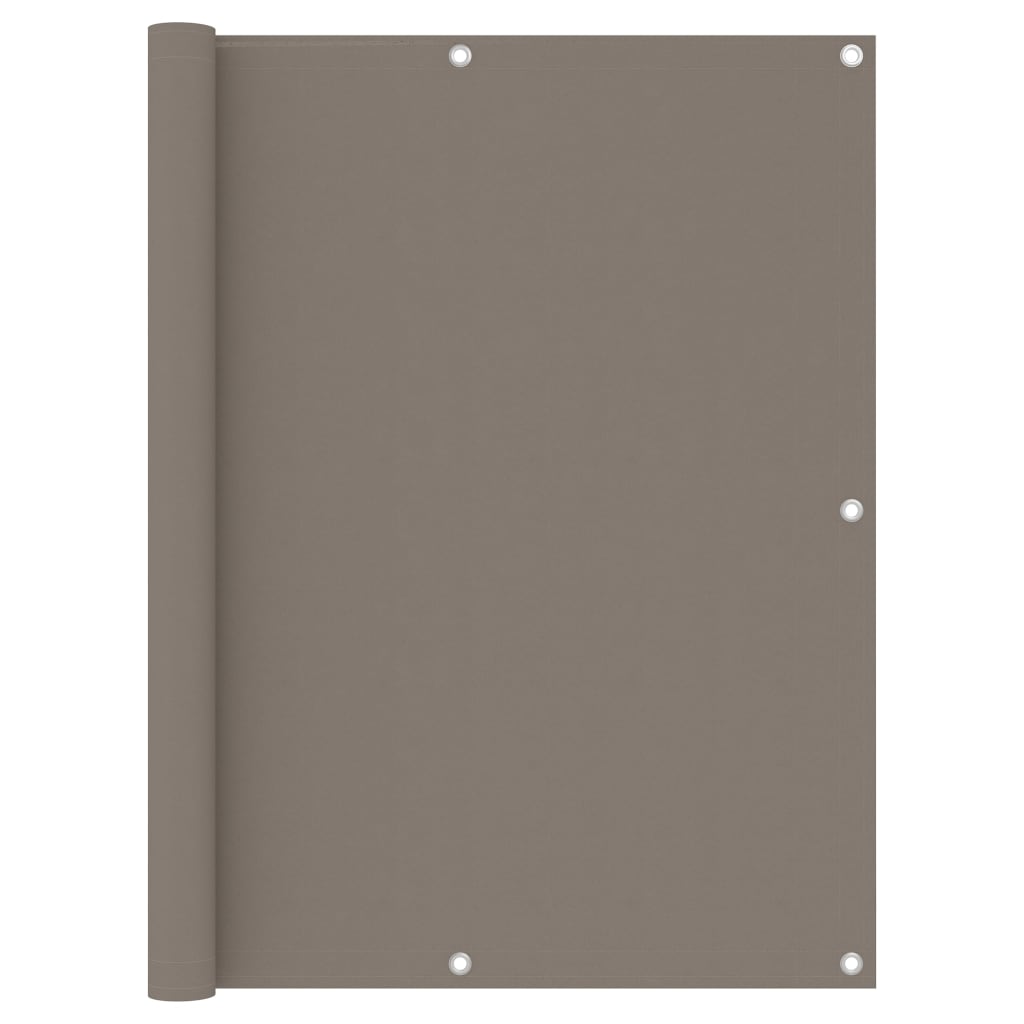 Écran de balcon Vidaxl 120x600 cm Oxford tissu taupe