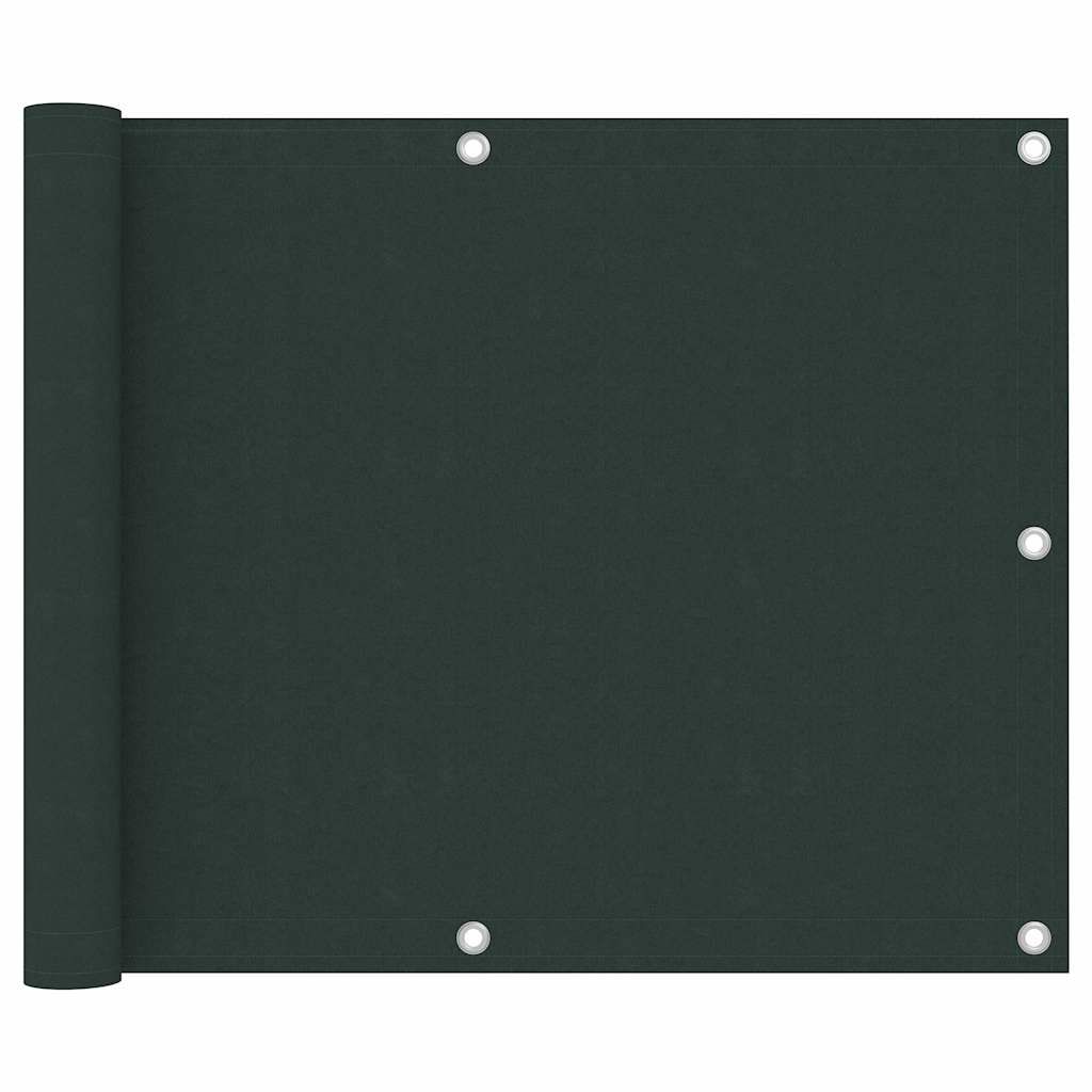 Vidaxl balkonscherm 75x600 cm oxford stof donkergroen