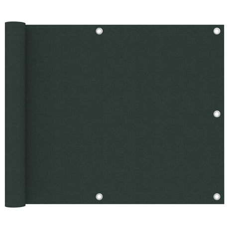 Vidaxl balkonscherm 75x600 cm oxford stof donkergroen