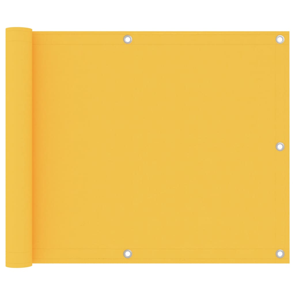 Vidaxl balkonscherm 75x600 cm oxford stof geel