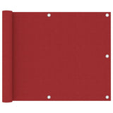 Vidaxl balkonscherm 75x600 cm oxford stof rood