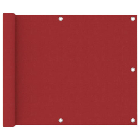 Vidaxl balkonscherm 75x600 cm oxford stof rood