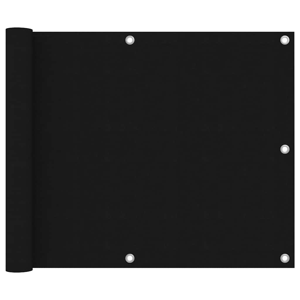 Vidaxl balkonscherm 75x300 cm oxford stof zwart