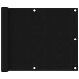 Vidaxl balkonscherm 75x600 cm oxford stof zwart