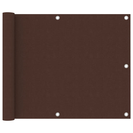 Vidaxl balkonscherm 75x500 cm oxford stof bruin