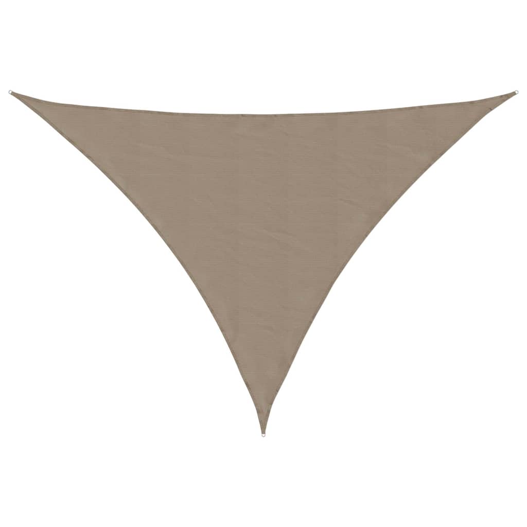 Vidaxl zonnescherm driehoekig 3,5x3,5x4,9 m oxford stof taupe