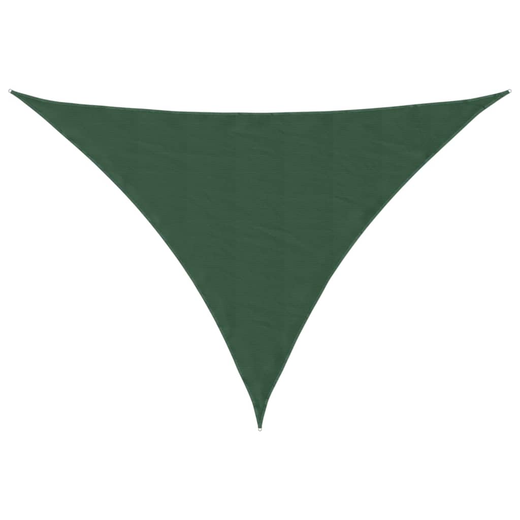 Vidaxl schaduwdoek driehoekig 3x4x5 m oxford stof donkergroen