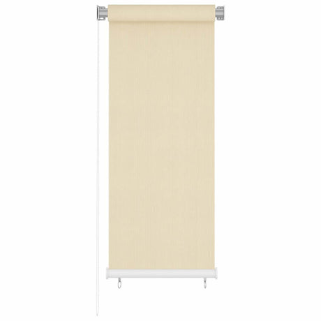 Vidaxl rolgordijn voor buiten 65(b)x140(h) cm hdpe crèmekleurig