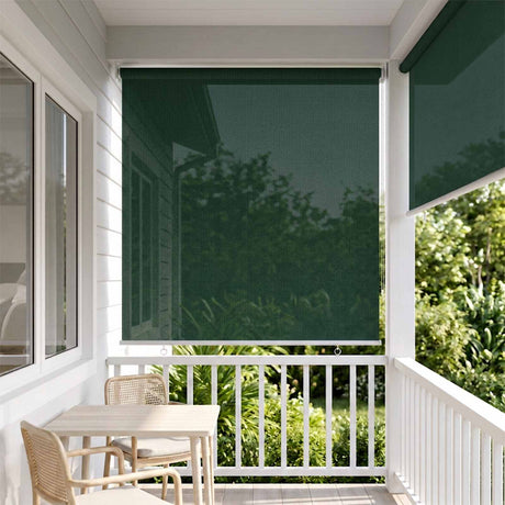 Vidaxl rolgordijn voor buiten 85(b)x140(h) cm hdpe donkergroen