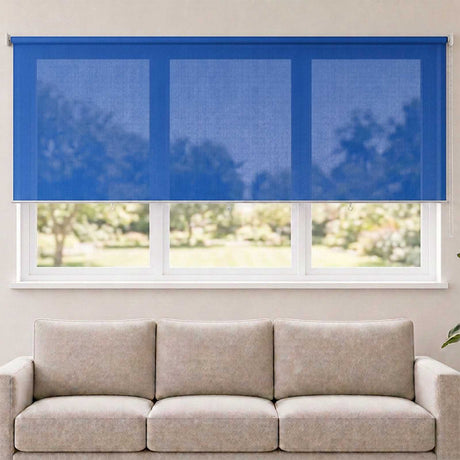 Vidaxl rolgordijn voor buiten 245(b)x140(h) cm hdpe blauw