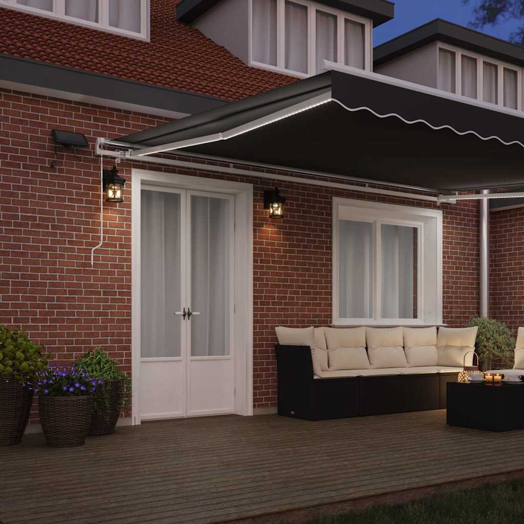 Vidaxl zijde frame met led-striplichten wit 400 × 300 cm aluminium