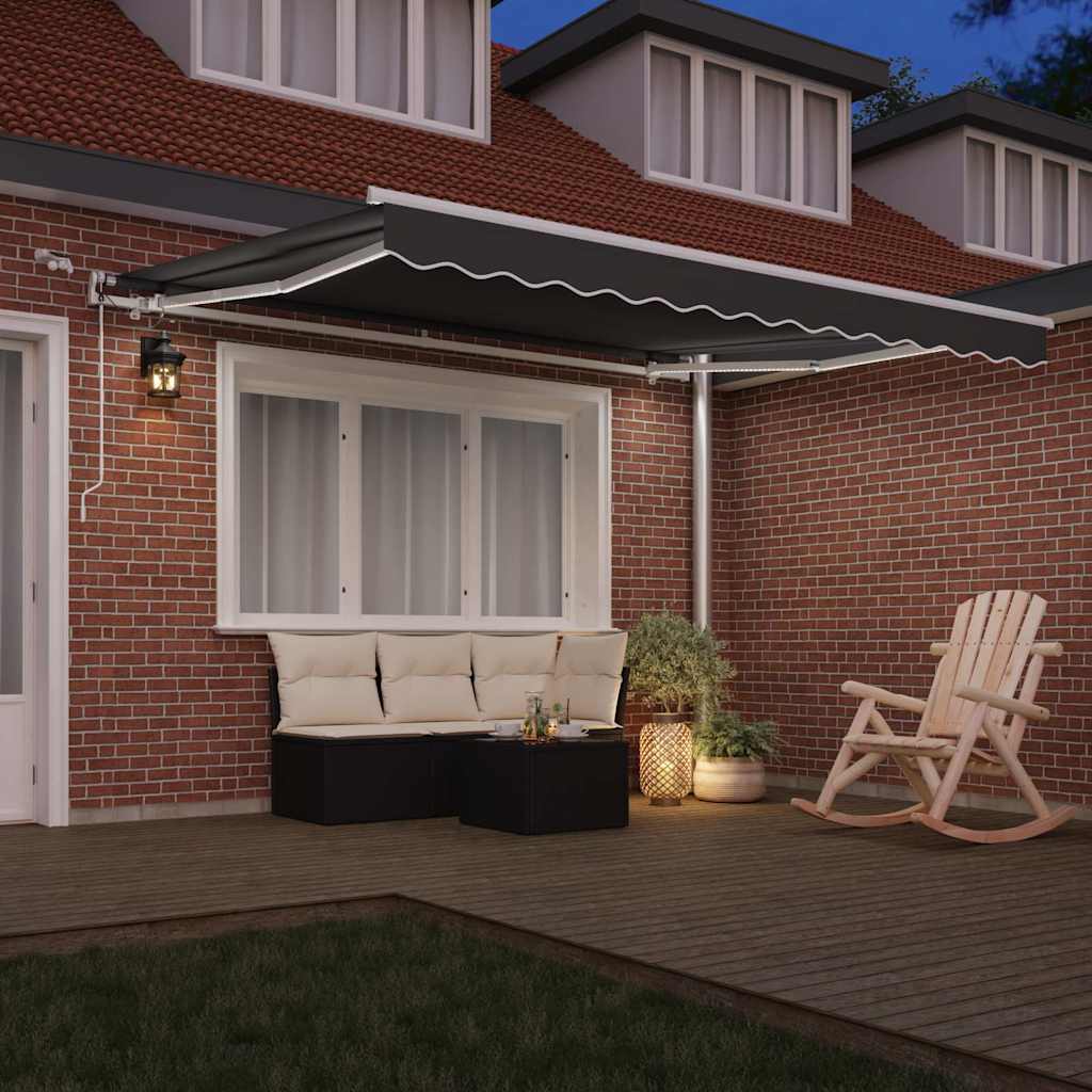 Vidaxl zijde frame met led-striplichten wit 350 x 250 cm aluminium
