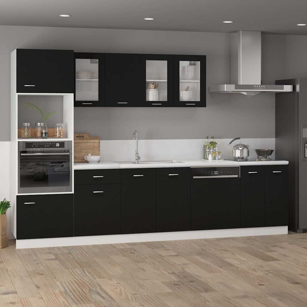Vidaxl onderkast lyon 60x46x81,5 cm bewerkt hout zwart