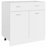 Vidaxl onderkast met lade lyon 80x46x81,5 cm bewerkt hout wit