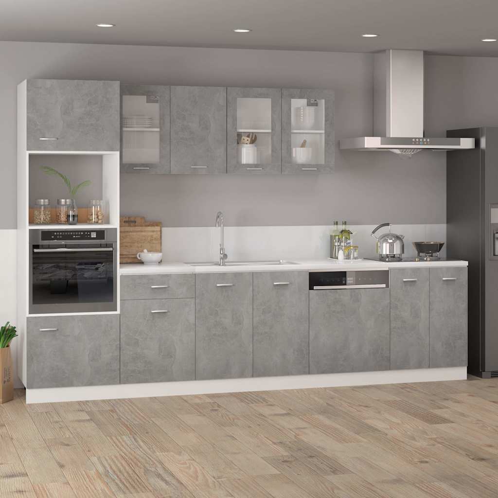 Vidaxl bovenkast lyon 39,5x31x60 cm bewerkt hout betongrijs