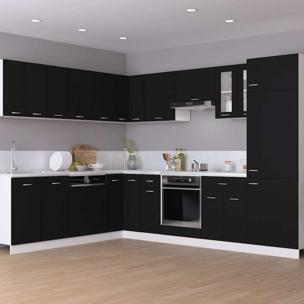 Vidaxl bovenkast lyon 80x31x60 cm bewerkt hout zwart