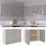 Vidaxl bovenkast 80x31x60 cm bewerkt hout betongrijs