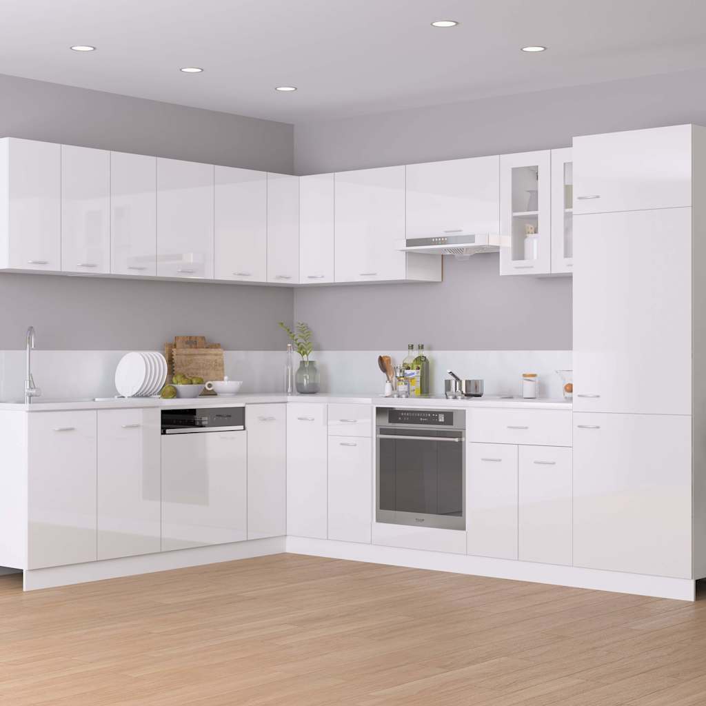 Vidaxl bovenkast lyon 80x31x60 cm bewerkt hout hoogglans wit