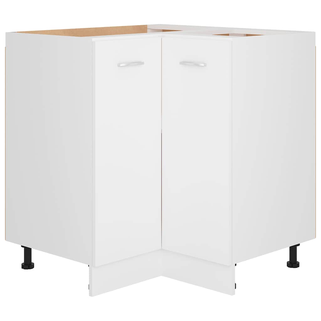 Vidaxl hoekonderkast lyon 75,5x75,5x81,5 cm bewerkt hout wit