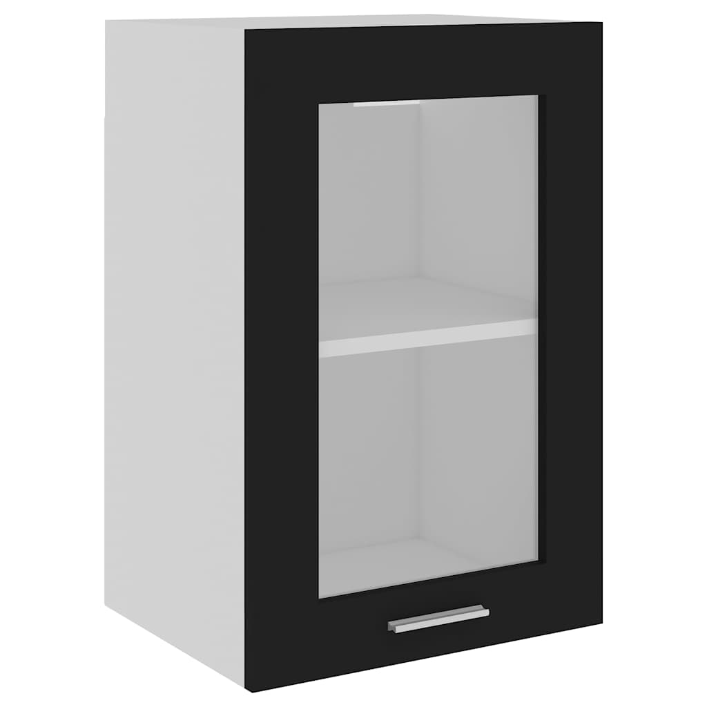Vidaxl bovenkast lyon 40x31x60 cm bewerkt hout zwart