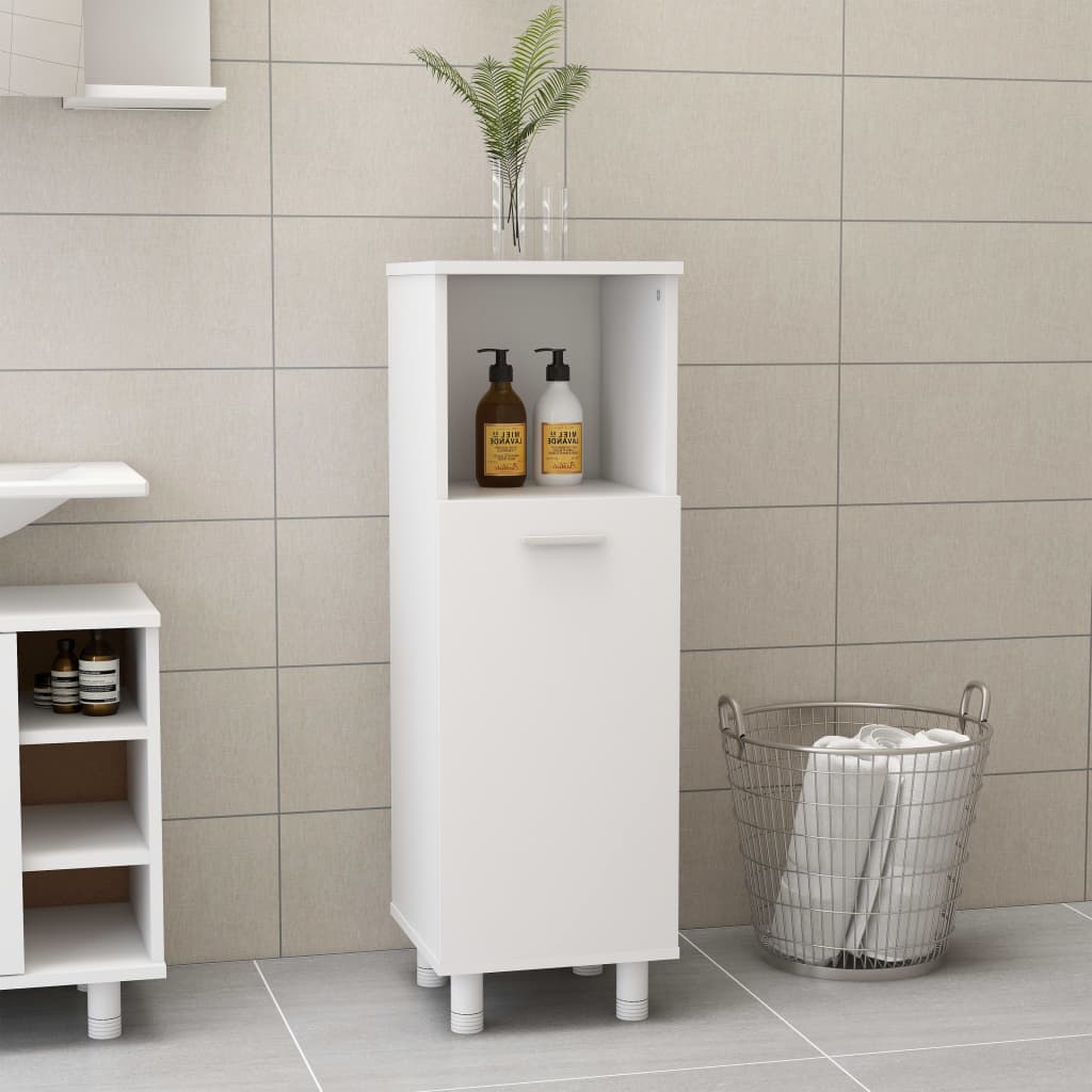 Vidaxl badkamerkast 30x30x95 cm bewerkt hout wit
