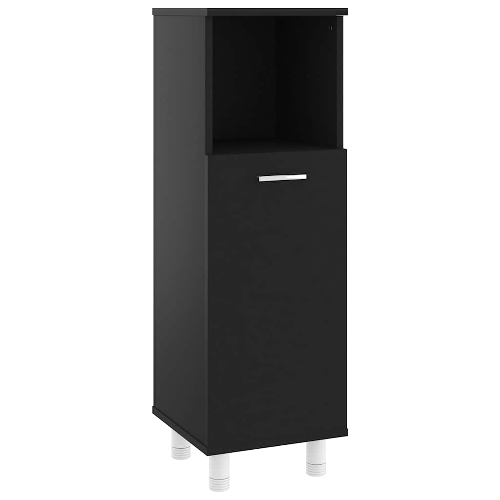 Vidaxl badkamerkast 30x30x95 cm bewerkt hout zwart