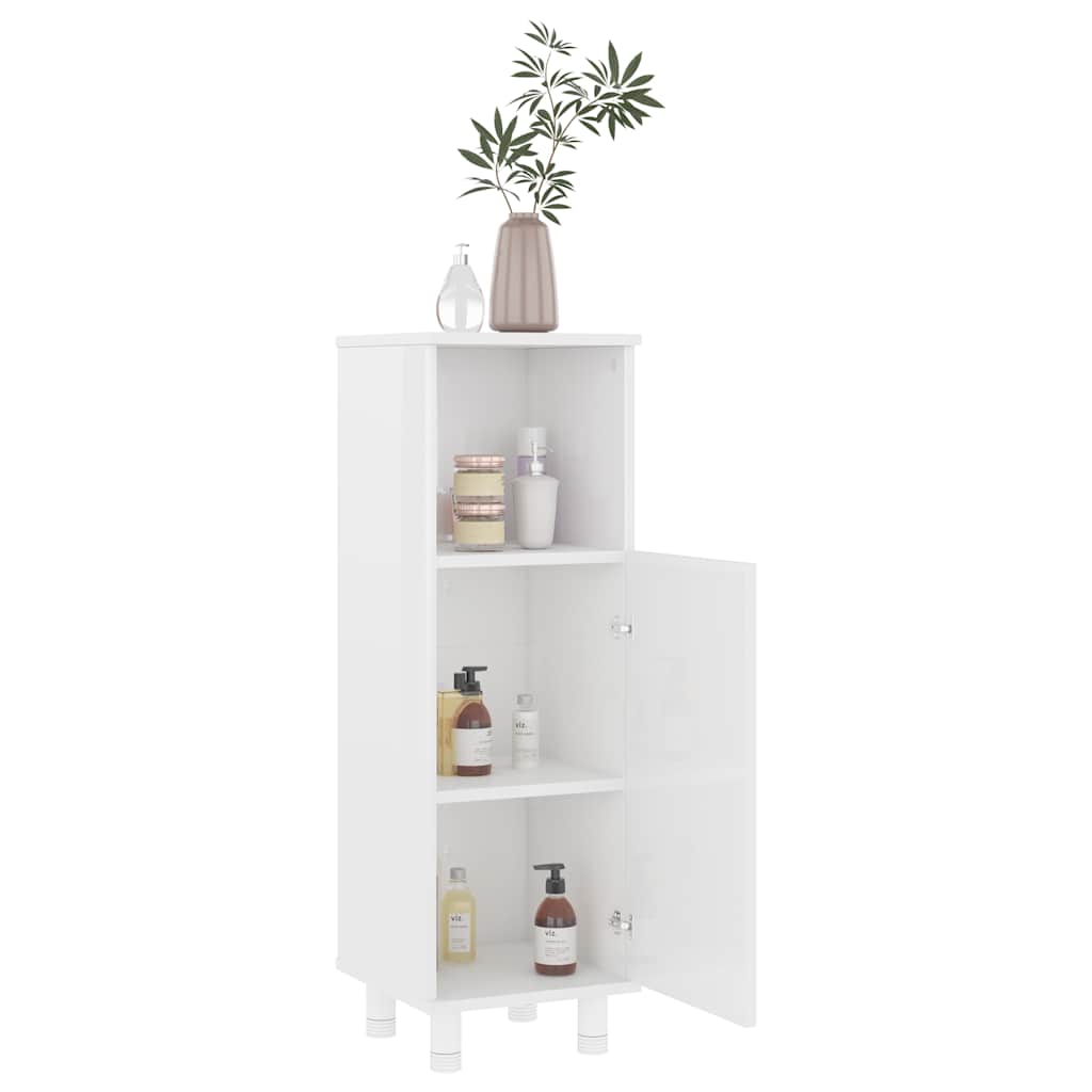 Vidaxl badkamerkast 30x30x95 cm spaanplaat hoogglans wit
