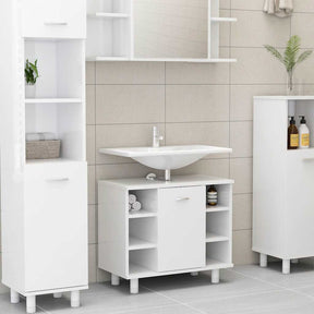 Vidaxl badkamerkast 60x32x53,5 cm bewerkt hout hoogglans wit