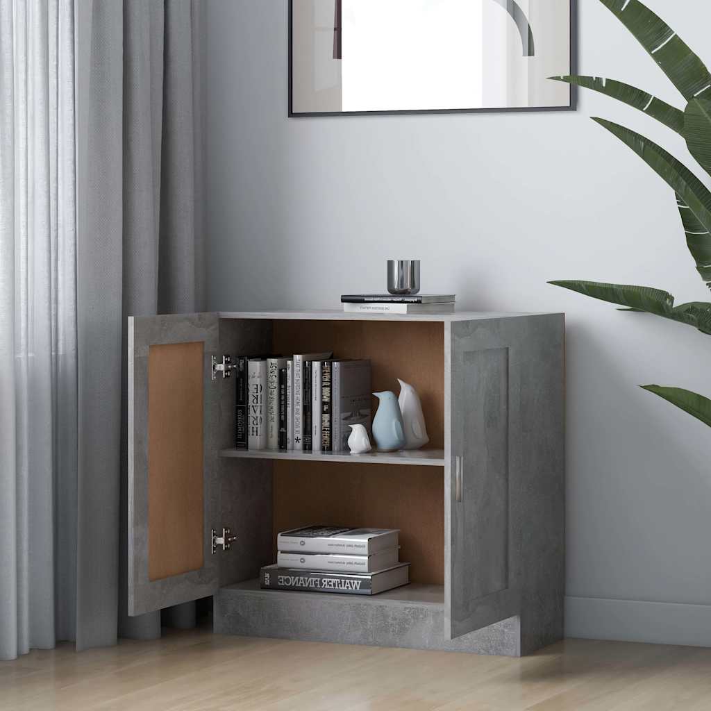 Vidaxl boekenkast 82,5x30,5x80 cm bewerkt hout betongrijs
