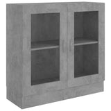 Vidaxl vitrinekast 82,5x30,5x80 cm bewerkt hout betongrijs