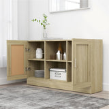 Vidaxl dressoir 120x30,5x70 cm bewerkt hout sonoma eikenkleurig
