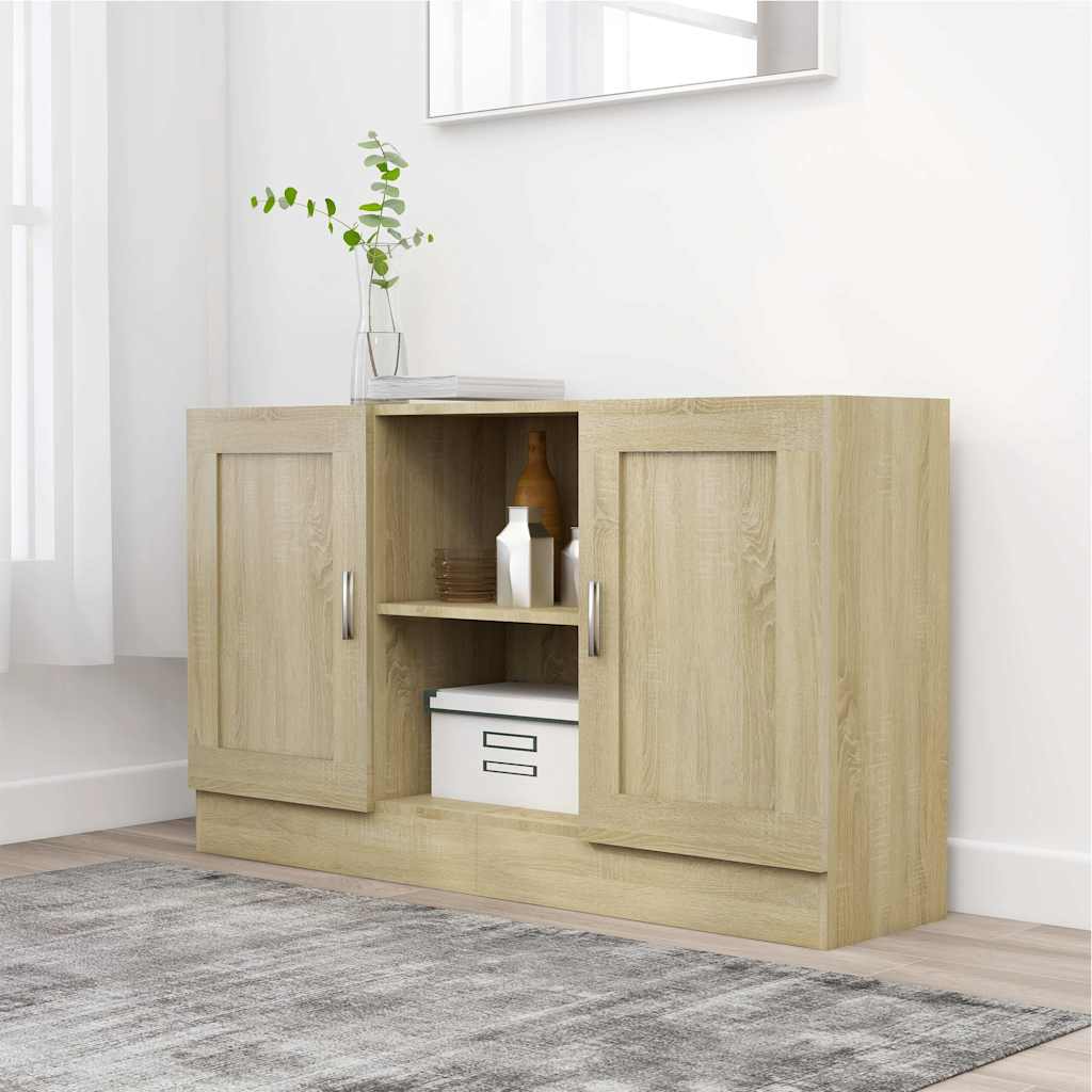 Vidaxl dressoir 120x30,5x70 cm bewerkt hout sonoma eikenkleurig