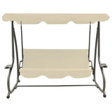 VidaXL Swing Bench For Outdoor with Luifel Sand White