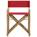 Vidaxl regisseursstoelen 2 st inklapbaar rood bamboe en stof