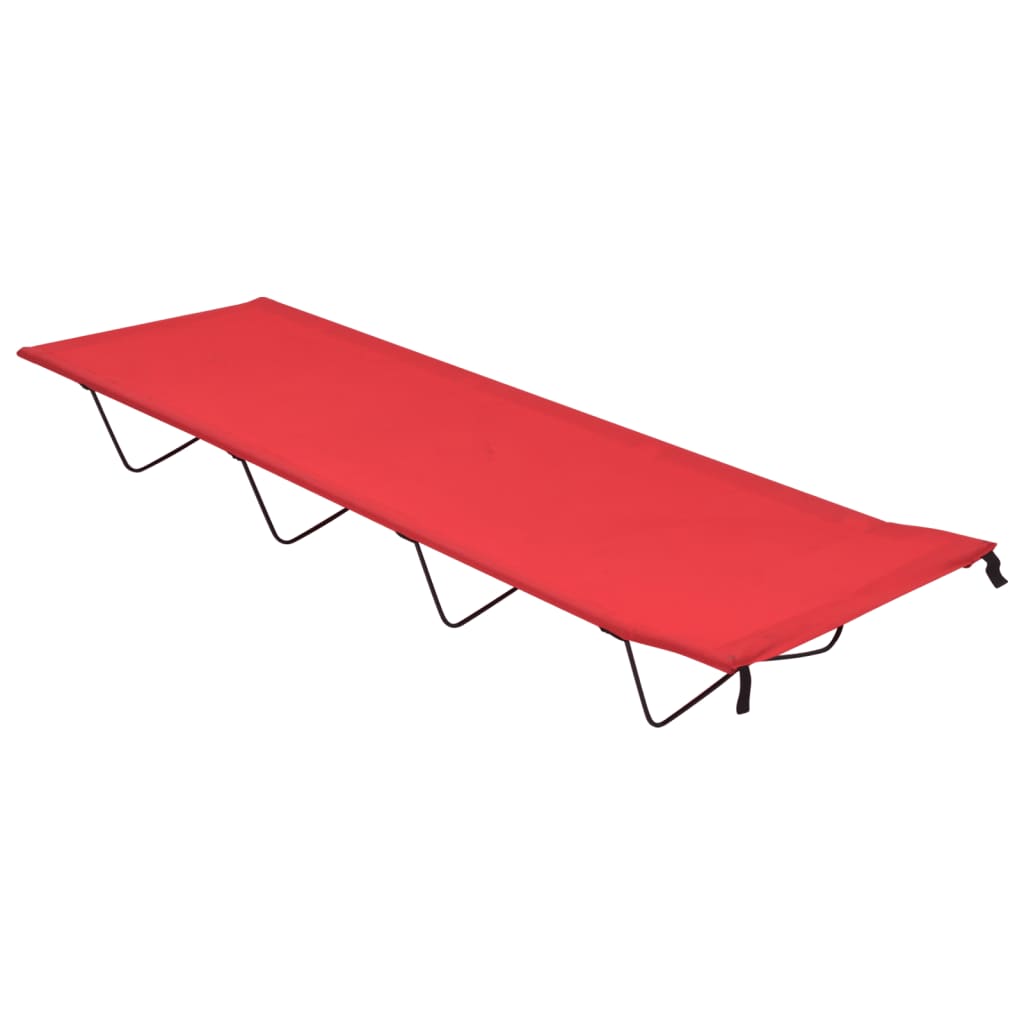 Vidaxl Camp Bed 180x60x19 CM Oxford Fabric and Steel Red