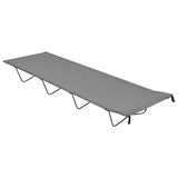 Vidaxl campingbed 180x60x19 cm oxford stof en staal grijs