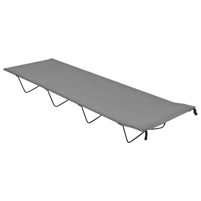 Vidaxl campingbed 180x60x19 cm oxford stof en staal grijs
