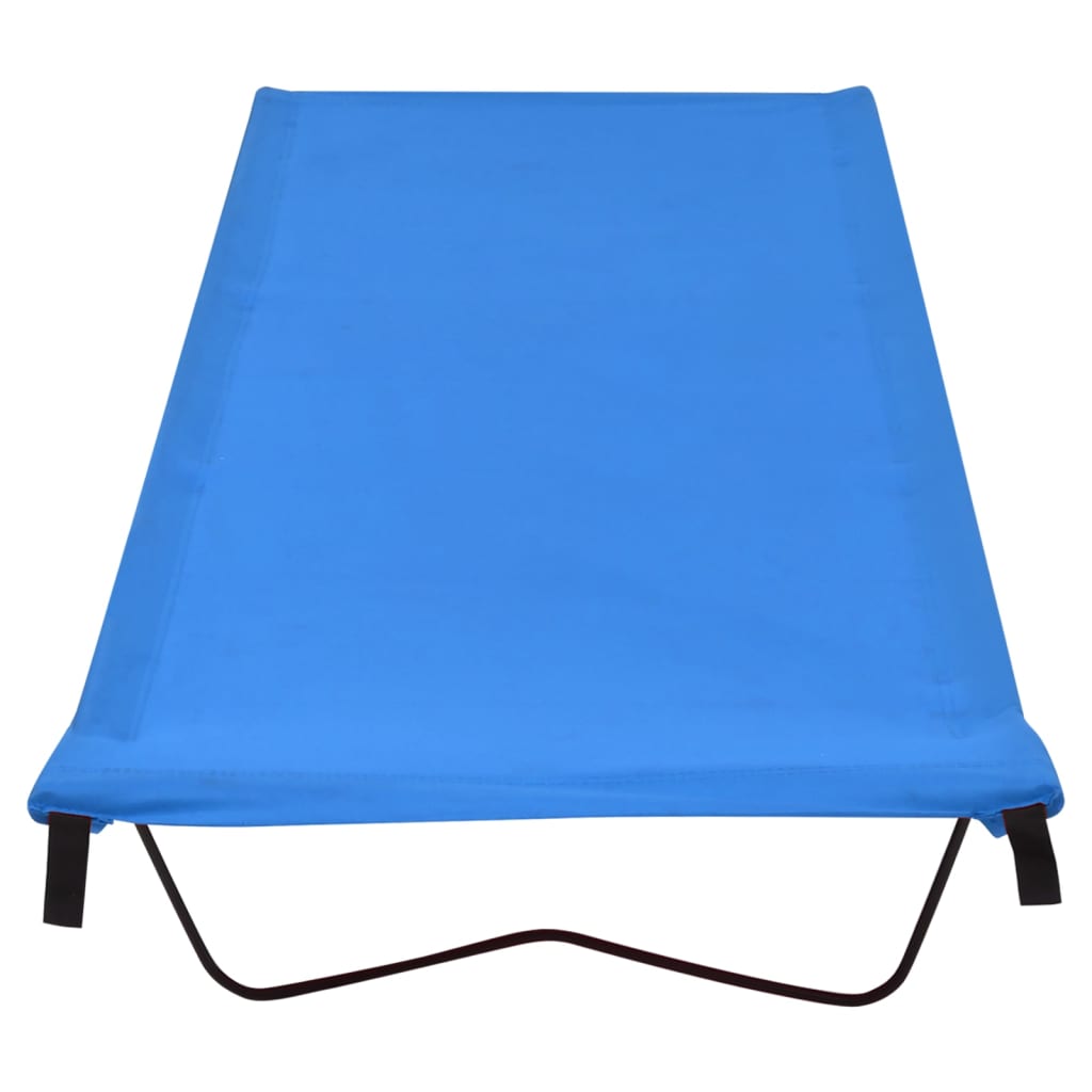 Vidaxl Camp Beds 2 ST 180x60x19 CM Oxford Fabric and Steel Blue