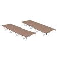 Vidaxl campingbedden 2 st 180x60x19 cm oxford stof en staal taupe