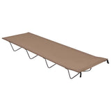 Vidaxl campingbedden 2 st 180x60x19 cm oxford stof en staal taupe