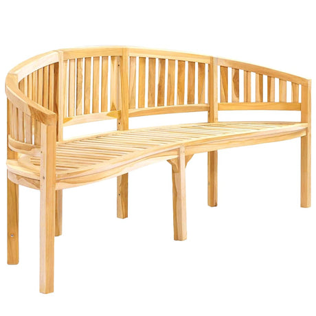 Vidaxl bankje banaanvormig 200 cm massief teakhout